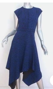 Proenza Schouler asymmetric midi leopard print dress.  Size 8.